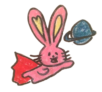 宇宙を飛ぶでっぱちゃん